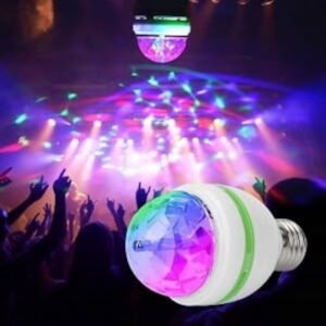 360 Degree LED Crystal Rotating Bulb for Home, Magic LED Light, Rotating Bulb Light Lamp for Party, Home, Diwali, Decoration