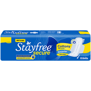 STAYFREE Sanitary Pads - Secure Cottony, 6 pcs